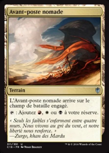 Avant-poste nomade, carte Magic C16 311 — extension Commander 2016
