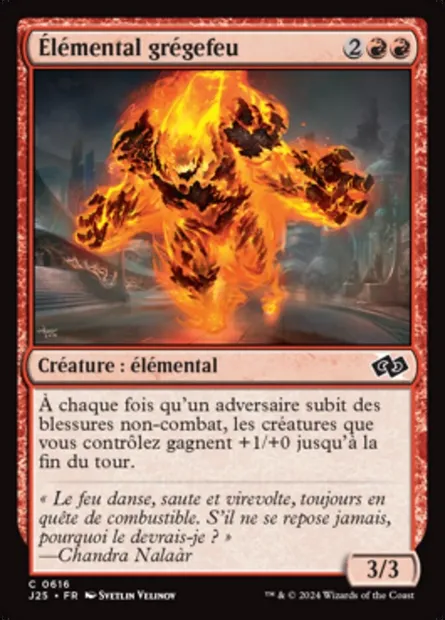 Élémental grégefeu, carte Magic J25 616 — extension Foundations Jumpstart