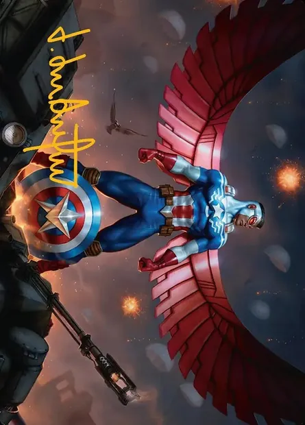 Captain America, Wings of Freedom // Captain America, Wings of Freedom, carte Magic AMSH 2 — extension Marvel Super Heroes Art Series