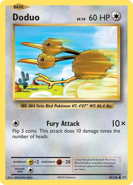 Doduo, Pokémon card EVO 69 — Evolutions set