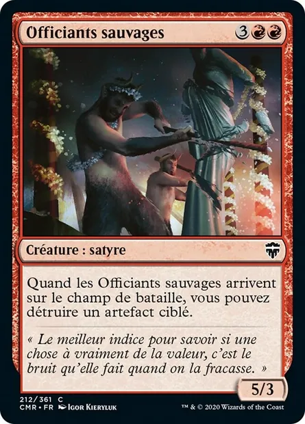 Officiants sauvages, carte Magic CMR 212 — extension Commander Legends