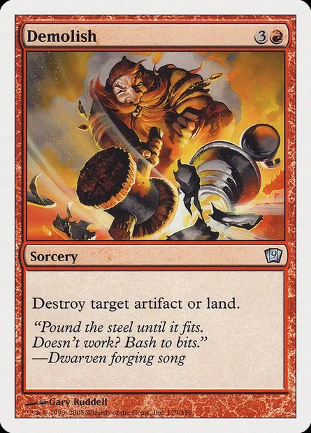 Demolish, Magic card 9ED 179 — Ninth Edition set