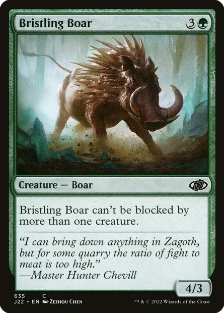 Bristling Boar, Magic card J22 635 — Jumpstart 2022 set