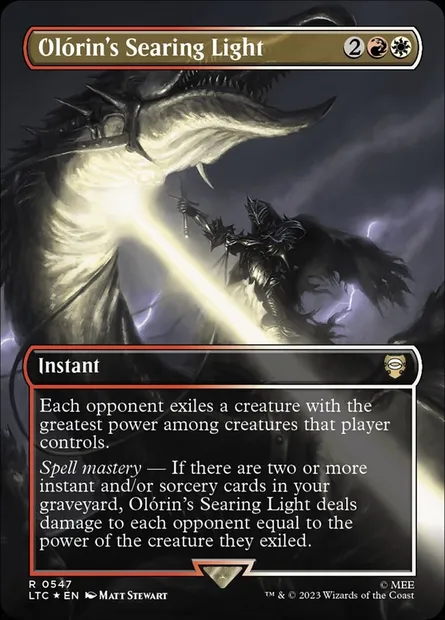 Olórin's Searing Light, carte Magic LTC 547 — extension Tales of Middle-earth Commander