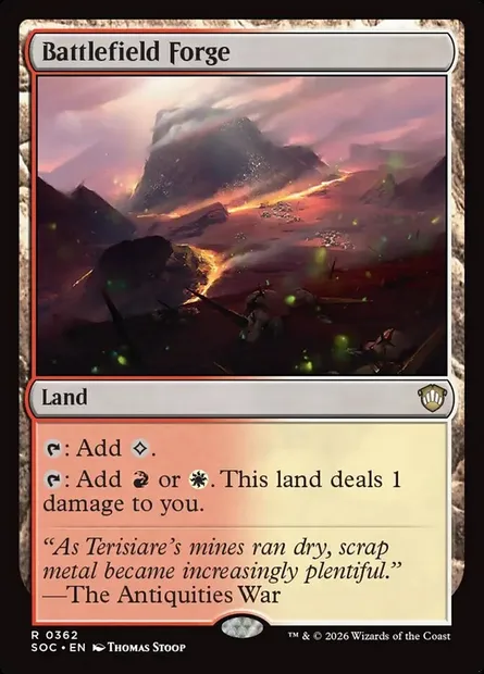 Battlefield Forge, Magic card SOC 362 — Secrets of Strixhaven Commander set
