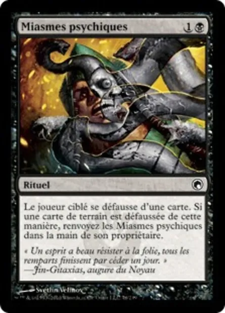 Miasmes psychiques, carte Magic SOM 76 — extension Cicatrices de Mirrodin
