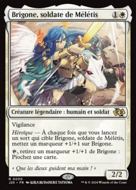 Brigone, soldate de Mélétis, carte Magic J25 30 — extension Foundations Jumpstart