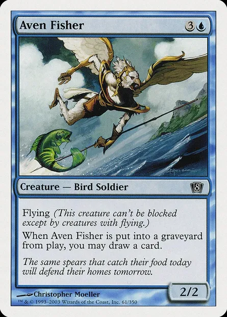 Pêcheur avemain, carte Magic 8ED 61 — extension Huitième Edition