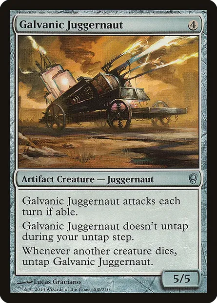 Galvanic Juggernaut, Magic card CNS 200 — Conspiracy set