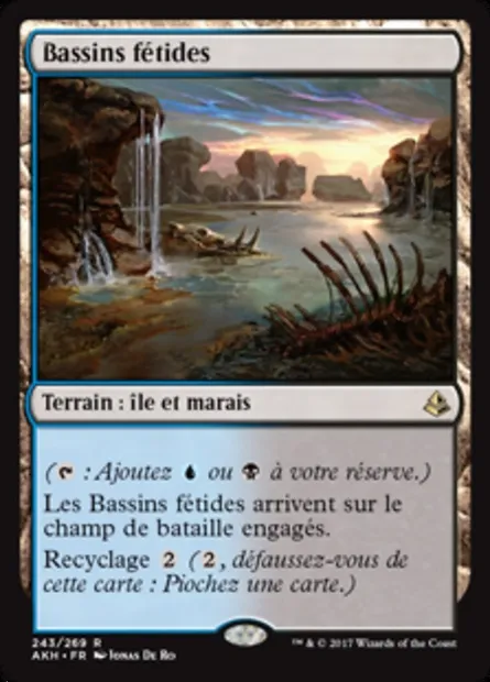 Bassins fétides, carte Magic AKH 243 — extension Amonkhet