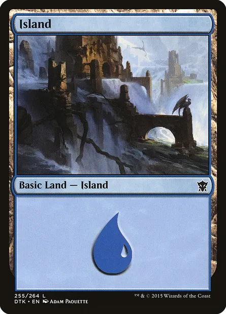 Island, Magic card DTK 255 — Dragons of Tarkir set