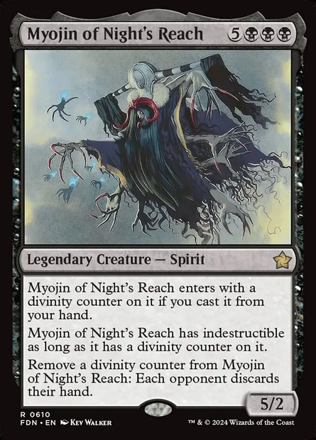 Myojin of Night's Reach, Magic card FDN 610 — Foundations set