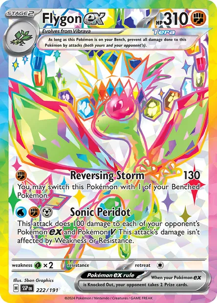Flygon ex, Pokémon card SSP 222 — Surging Sparks set
