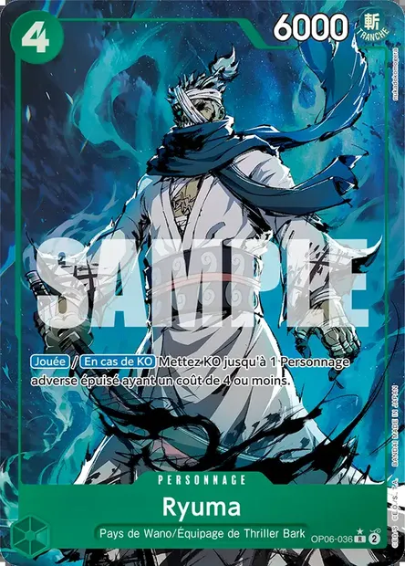 Ryuma, carte One Piece OP06-036 — extension ONE PIECE CARD THE BEST