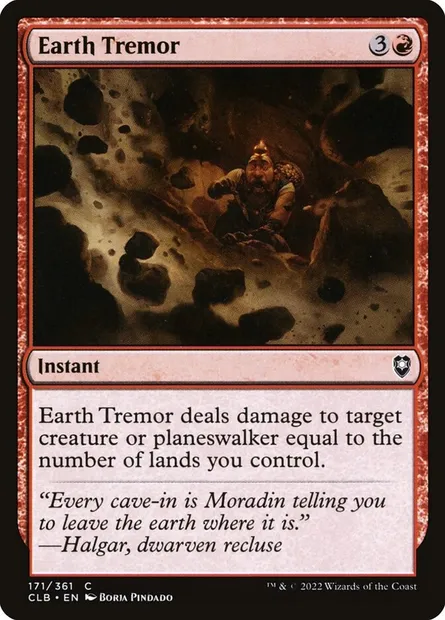 Earth Tremor, Magic card CLB 171 — Commander Legends: Battle for Baldur's Gate set