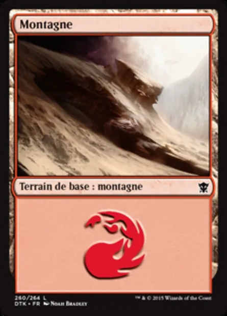 montagne, carte Magic DTK 260 — extension Les Dragons de Tarkir
