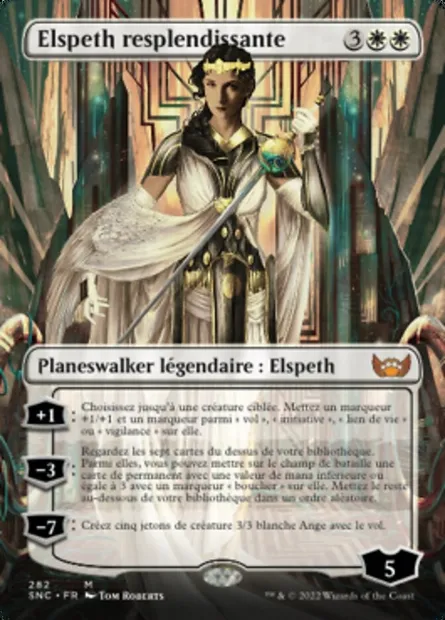 Elspeth resplendissante, carte Magic SNC 282 — extension Les rues de la Nouvelle-Capenna