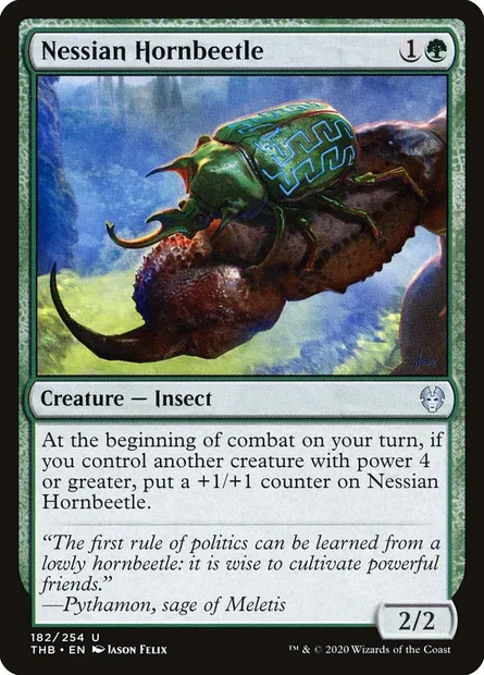 Nessian Hornbeetle, Magic card THB 182 — Theros Beyond Death set