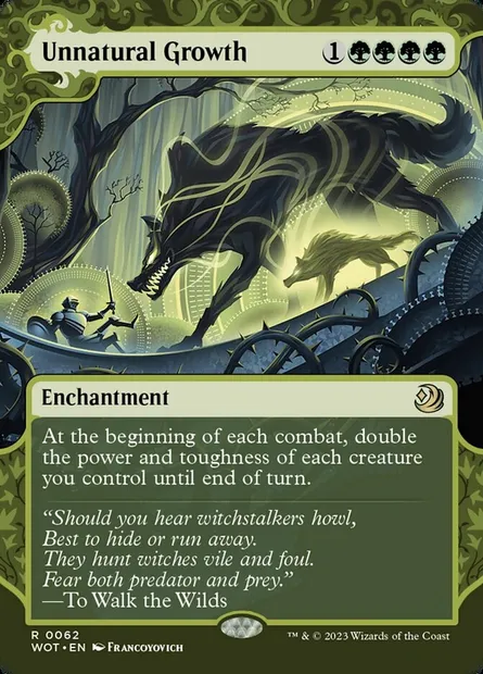 Unnatural Growth, Magic card WOT 62 — Wilds of Eldraine: Enchanting Tales set
