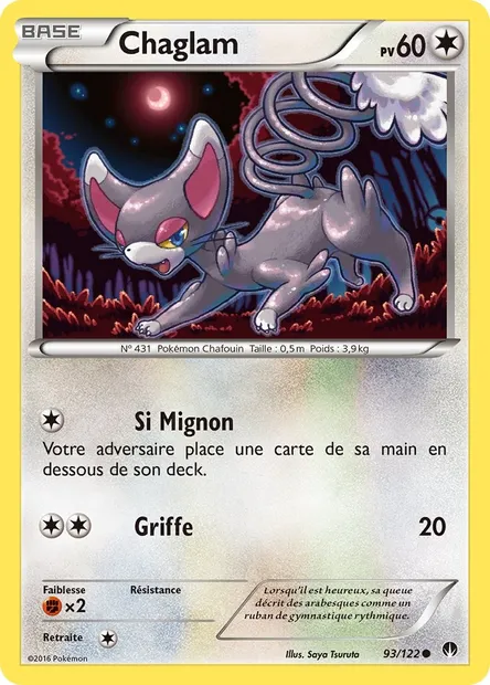 Chaglam, carte Pokémon BKP 93 — extension Rupture Turbo