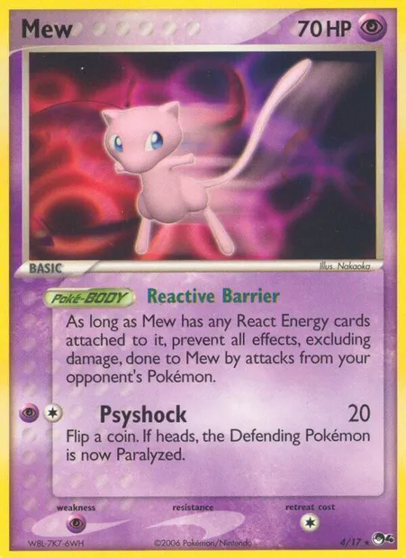 Mew, Pokémon card P4 4 — POP Series 4 set
