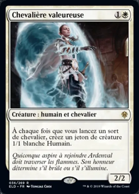 Chevalière valeureuse, carte Magic ELD 36 — extension Throne of Eldraine