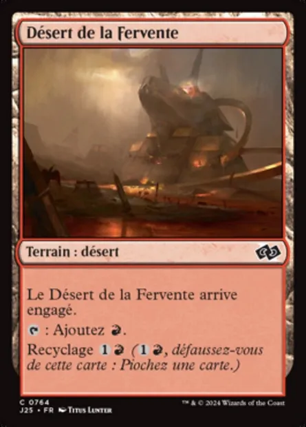 Désert de la Fervente, carte Magic J25 764 — extension Foundations Jumpstart