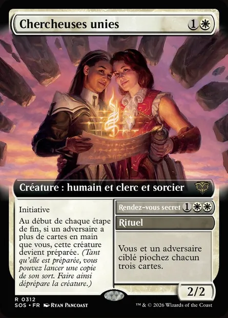Chercheuses unies // Secret Rendezvous, carte Magic SOS 312 — extension Secrets of Strixhaven