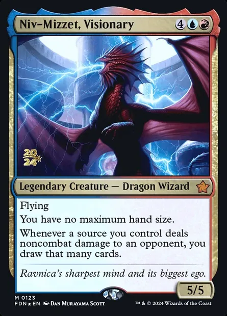 Niv-Mizzet, Visionary, Magic card PFDN 123s — Foundations Promos set