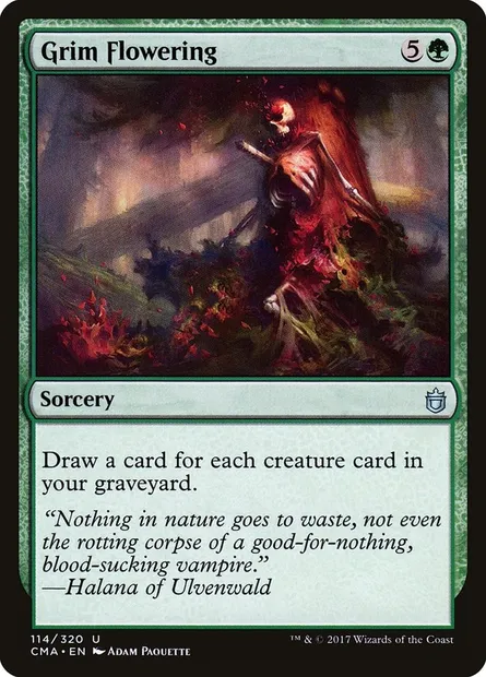 Grim Flowering, Magic card CMA 114 — Commander Anthology set