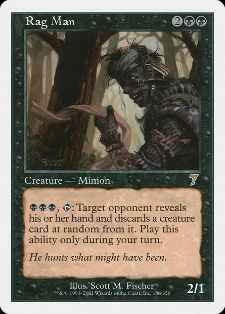 Rag Man, Magic card 7ED 156 — Seventh Edition set