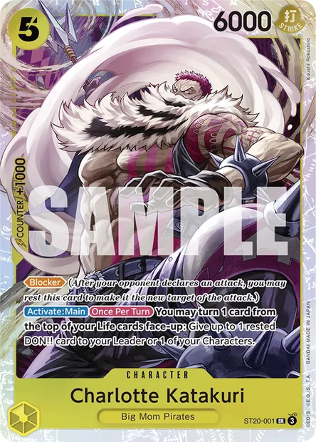 Charlotte Katakuri, One Piece card ST20-001 — Yellow Charlotte Katakuri set