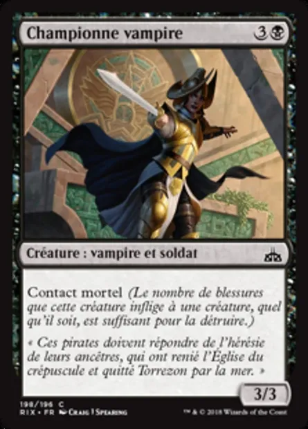 Championne vampire, carte Magic RIX 198 — extension Les combattants d'Ixalan