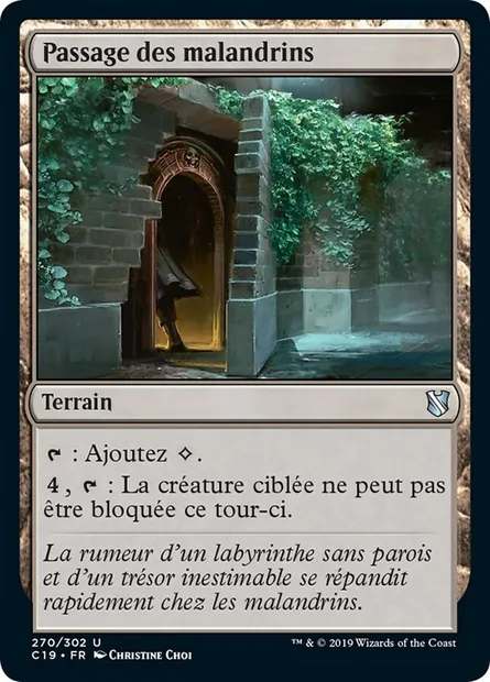 Passage des malandrins, carte Magic C19 270 — extension Commander 2019