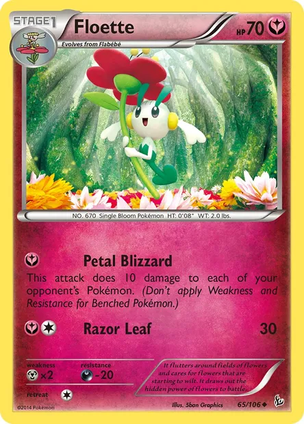 Floette, Pokémon card FLF 65 — Flashfire set