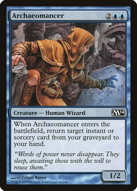Archaeomancer, Magic card M14 43 — Magic 2014 set