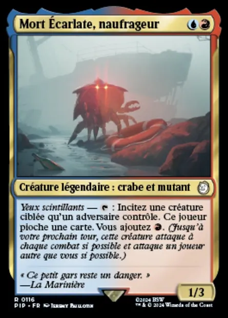 Mort Écarlate, naufrageur, carte Magic PIP 116 — extension Fallout