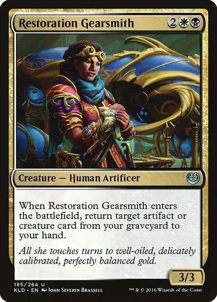 Restoration Gearsmith, Magic card KLD 185 — Kaladesh set