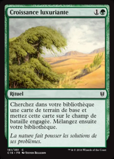 Croissance luxuriante, carte Magic C16 161 — extension Commander 2016