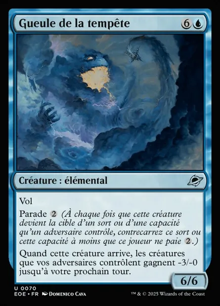 Gueule de la tempête, carte Magic EOE 70 — extension Edge of Eternities