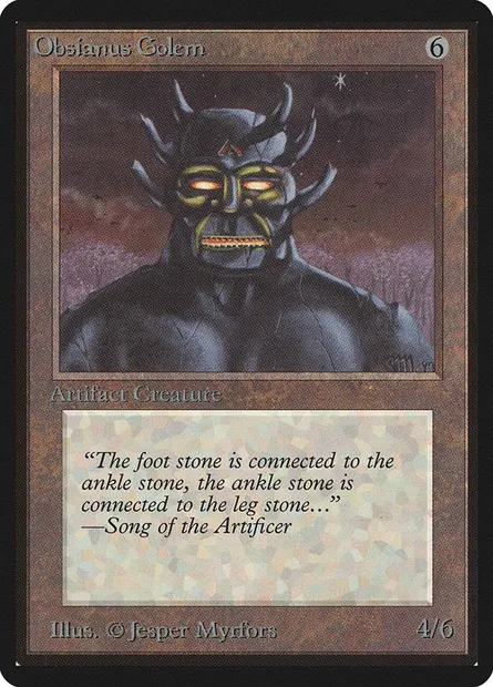 Golem d'obsianite, carte Magic LEB 268 — extension Limited Edition Beta