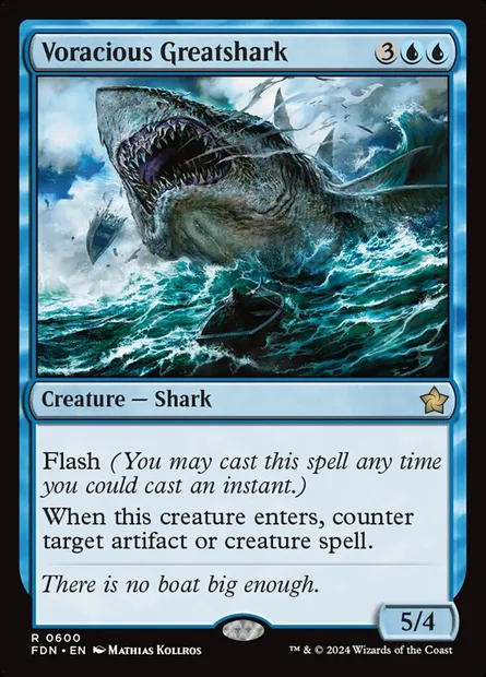 Voracious Greatshark, Magic card FDN 600 — Foundations set