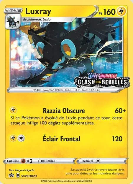 Luxray, carte Pokémon SWSH 023 — extension Promo SWSH