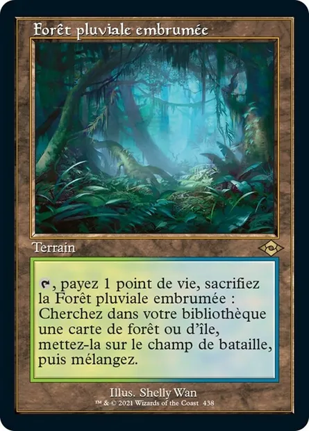 Forêt pluviale embrumée, carte Magic MH2 438 — extension Horizons du Modern 2