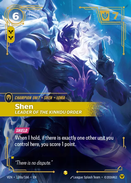 Shen, Riftbound card VEN 138a — Vendetta set