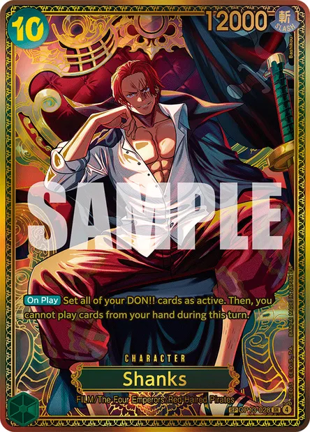 Shanks, One Piece card OP13-028 — CARRYING ON HIS WILL set