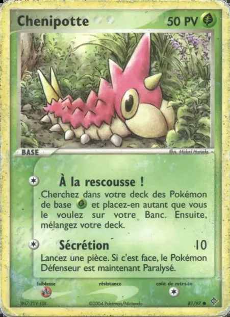 Chenipotte, carte Pokémon DR 81 — extension EX Dragon