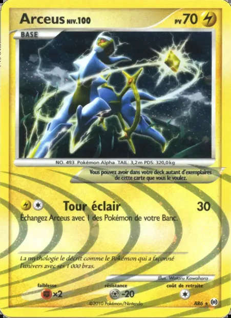 Arceus, carte Pokémon AR 6 — extension Arceus