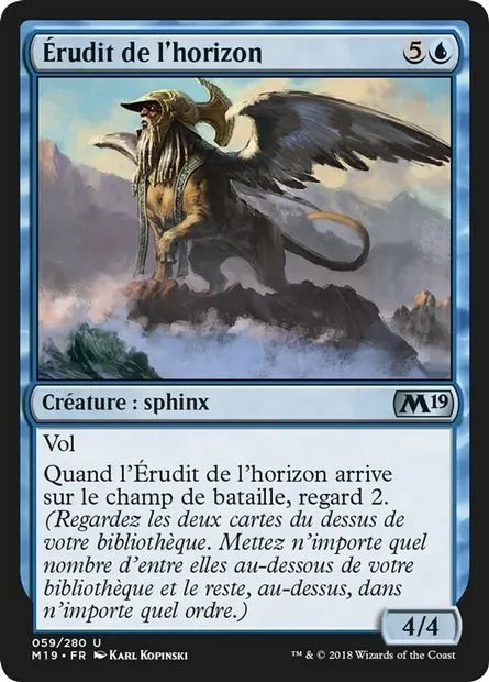 Érudit de l'horizon, carte Magic M19 59 — extension Core Set 2019