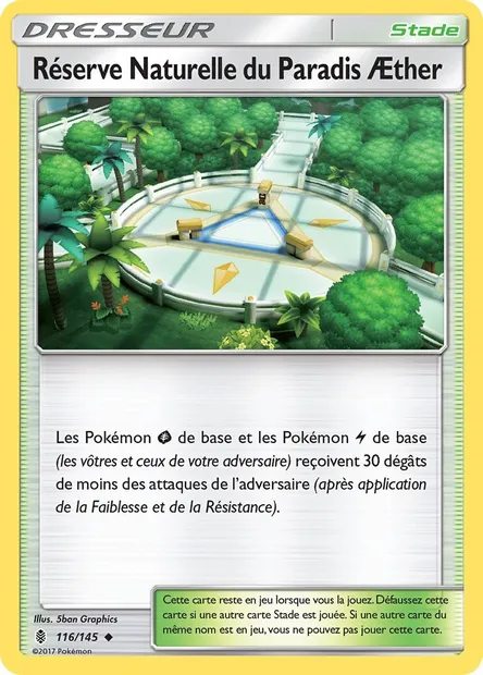 Réserve Naturelle du Paradis Æther, carte Pokémon GRI 116 — extension Gardiens Ascendants